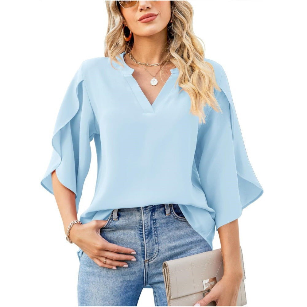 Aislinn - Chiffon V-Neck Summer Blouse